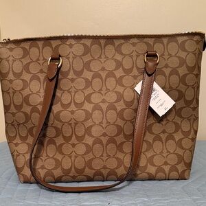 Coach Brown Signature Tote Bag
